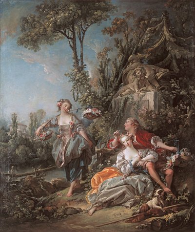 Lovers in a Park by François Boucher